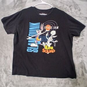 Space Jam 2 A New Legacy T-Shirt XL Bugs Bunny Tune Squad Black Tee